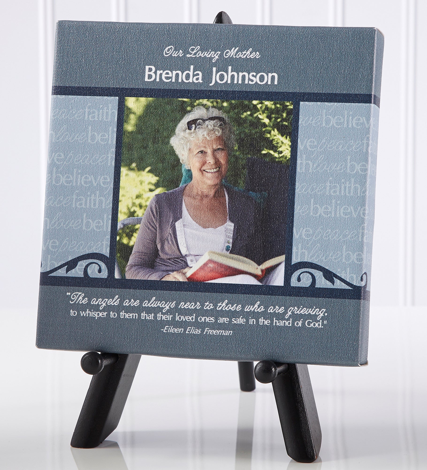In God&#39;s Hands Personalized Memorial Photo Canvas Print